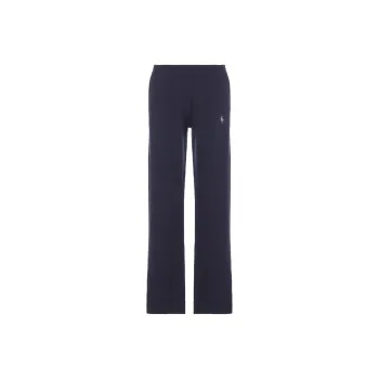 SPORTY & RICH Src Cashmere Trousers 'Navy/White'