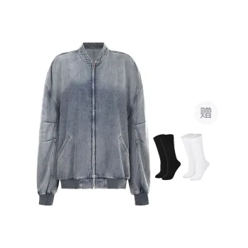BSEVENI Denim Jacket Women's Blue