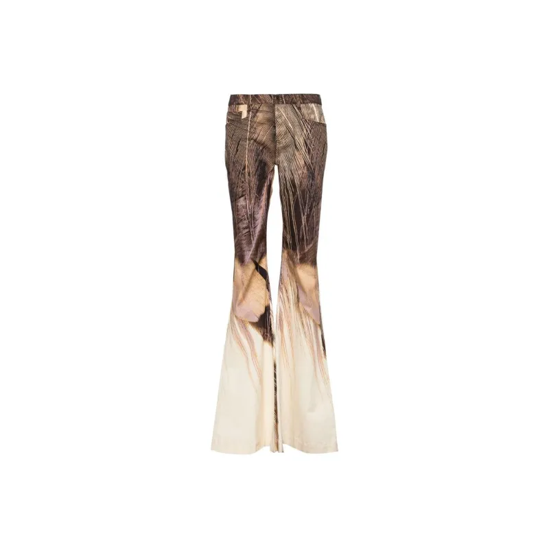 Roberto Cavalli Graphic print Flared leg Trousers-0