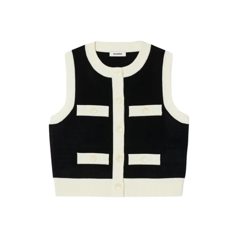 Sandro Vests Women's Black-0