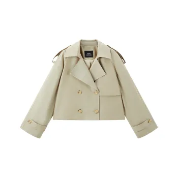 PEACEBIRD Trench Coat Women's Soybean Color