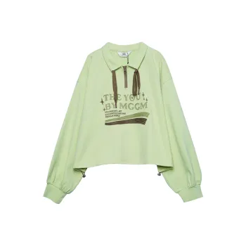 MUGUOGUOMU Sweatshirt Women's Crisp Green