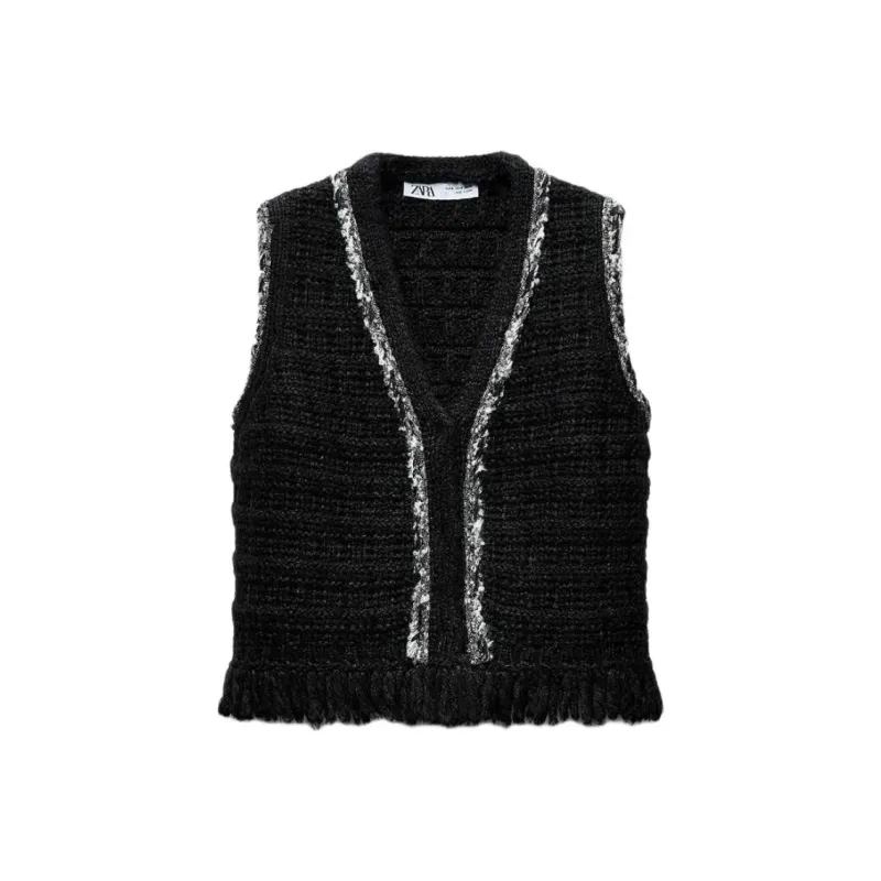 ZARA Vests Women's Black-0