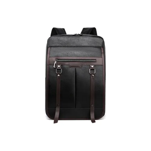 H YXIANG PU Backpack Men's Multicolor
