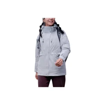 Columbia Transit Waterproof And Warm Windbreaker Jacket Women's Gray White