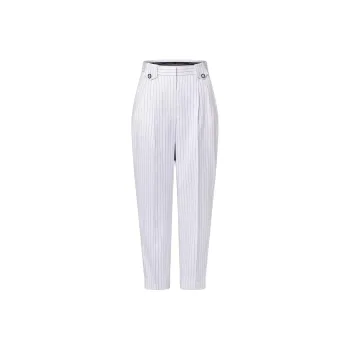 LOUIS VUITTON Tailored Pinstripe Carrot Pants Casual Pants Women's White