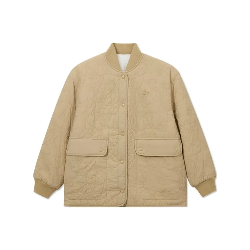 LACOSTE Puffer Jacket Women's Milk Coffee-0