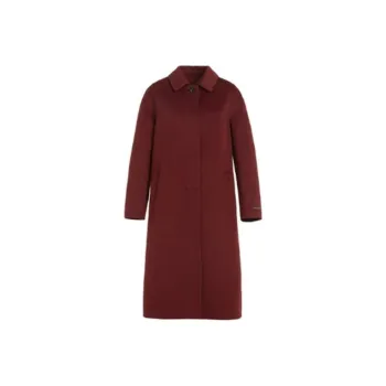 QIAOWANNI Coats Women's Burgundy Wine Red
