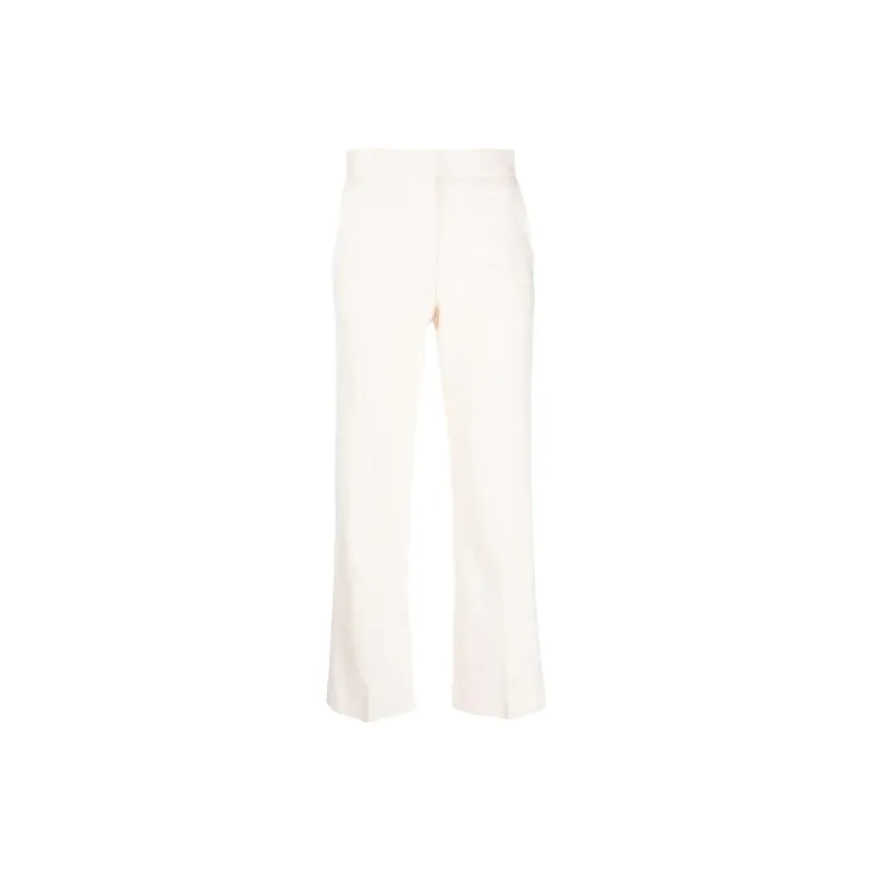 MSGM High Waisted Cropped Trousers-0