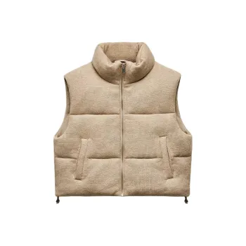 ZARA Vests Women's Gold Brown
