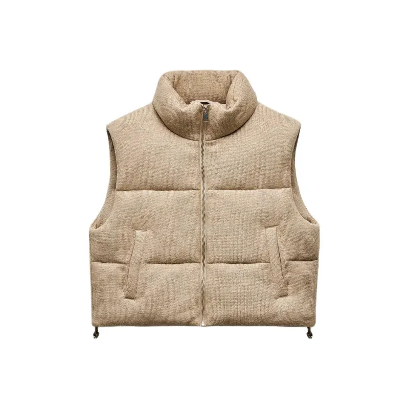 ZARA Vests Women's Gold Brown-0