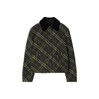 Burberry Check Printed Quilted Jacket