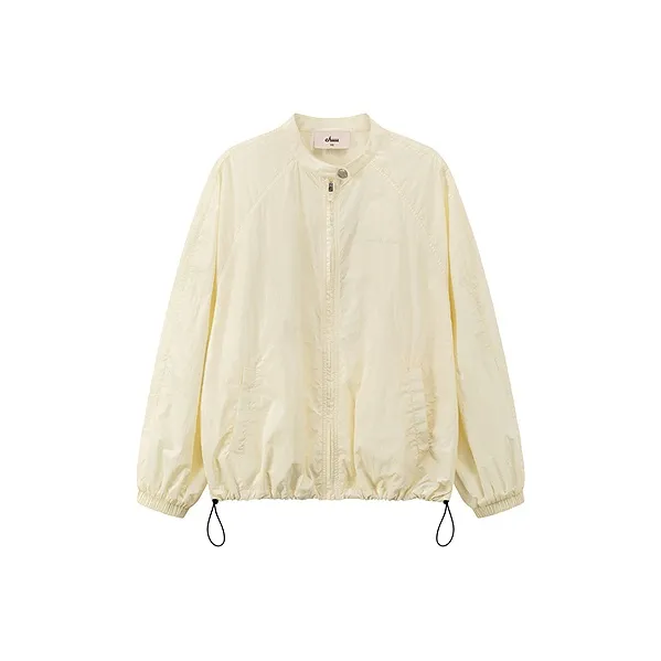 CHUU Cropped Coat Women's White Apricot-0