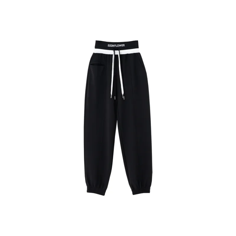 SOON FLOWER Casual Pants Women's Black-0