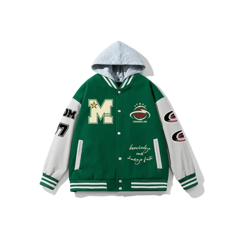 COMGM Baseball Jacket Unisex Black-6