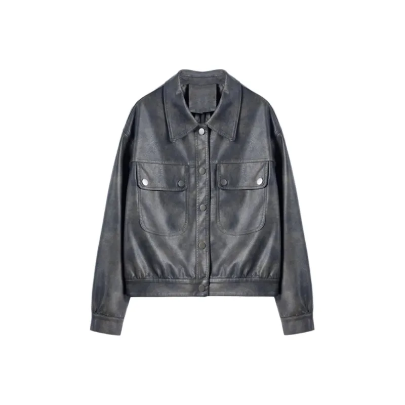 Yi Mengyuan Leather Jacket Women's-0