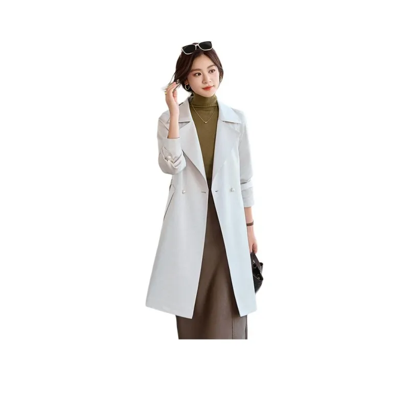 Yi Mengyuan Mid Length Trench Coat Women's-4