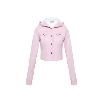 JAC FLEURANT Leather Jacket Women's Pink