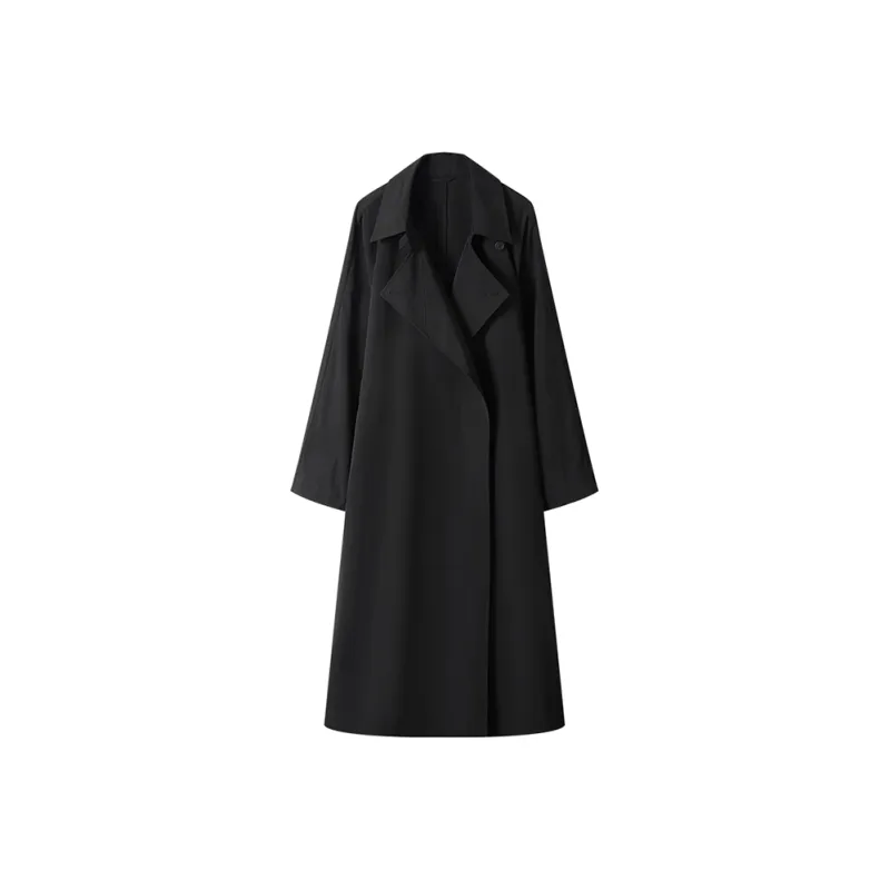 MOSIIMORII Trench Coat Women's Night Black-0