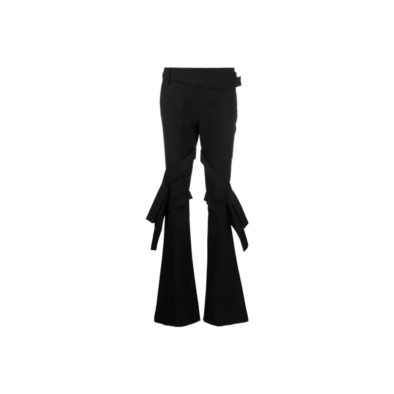 AMBUSH Strap Detail Mid Rise Flared Trousers-0