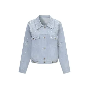 CHICHY CHICHY Size Sister Series Cropped Coats Women's Light Blue