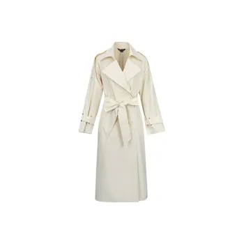 URBAN REVIVO Trench Coats Women's Ecru