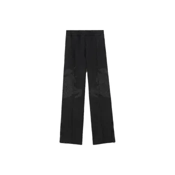 Burberry Logo Printed Straight Leg Trousers