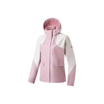 XTEP Variety Training Collection Trench Coat Women's Lotus Red Pink/Bright Moon White
