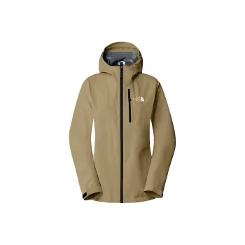 THE NORTH FACE Hiking Waterproof, Windproof, And Breathable Windbreaker Jacket Women's Khaki Stone