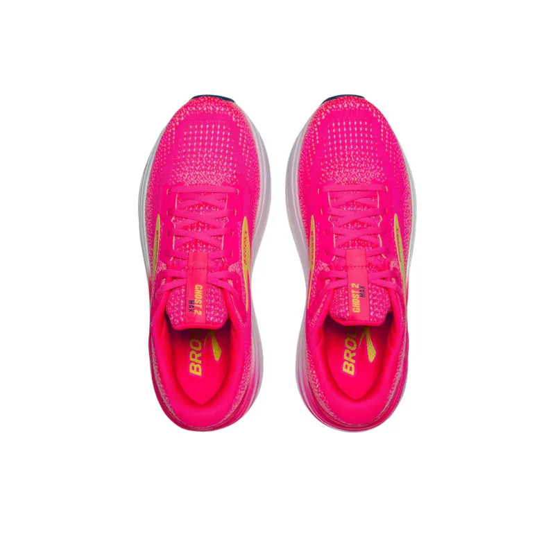 Brooks Ghost Max 2 Anti Slip Wear Resistant Low Top Running Shoes Women's Pink-3