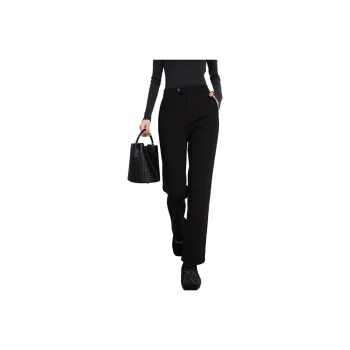 Late White Casual Pants Women's Black