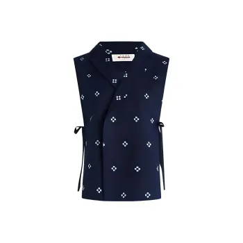 A LIFE ON THE LEFT Vest Women's Navy Blue