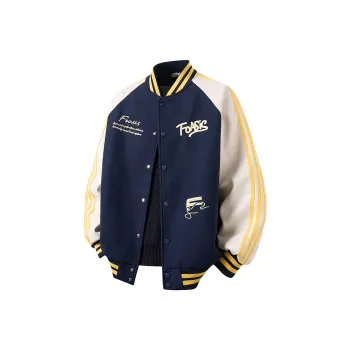 FOASIS Baseball Jacket Unisex Navy Blue