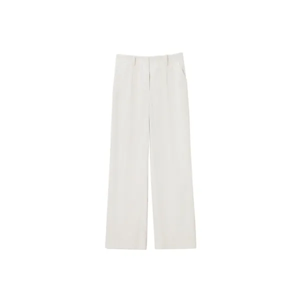 OVV Casual Pants Women's Ecru Solid Color-0