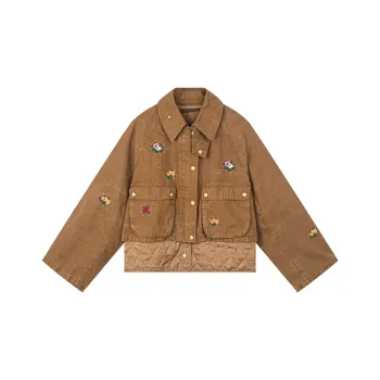 UOOYAA Puffer Jacket Women's Coffee