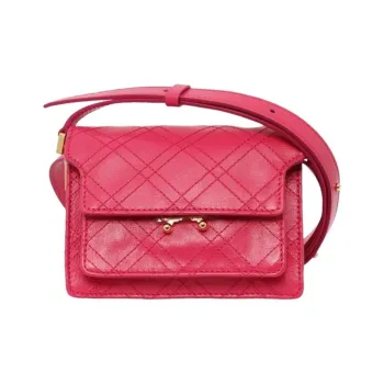 MARNI Leather Shoulder Bag Women's Pink