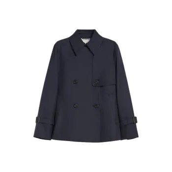 WEEKEND MaxMara Trench Coat Women's Marine Blue