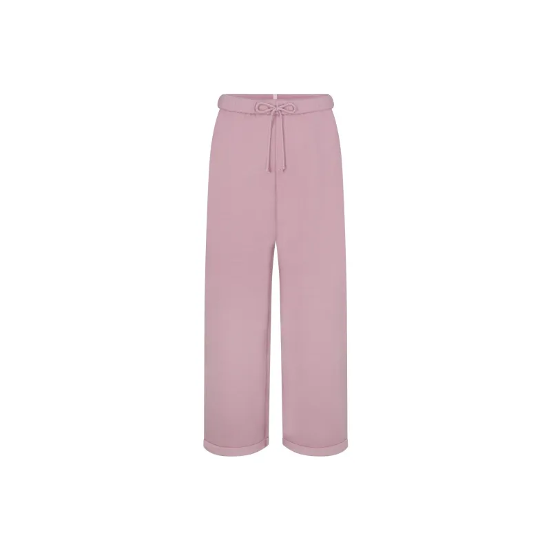 SKIMS FW24 COTTON FLEECE CLASSIC STRAIGHT LEG PANT Casual Pants Women's DUSK/Nightfall Color-0
