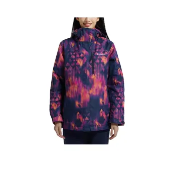 Columbia Water Resistant Wear Resistant And Warm Windbreaker Jacket Women's Black Red