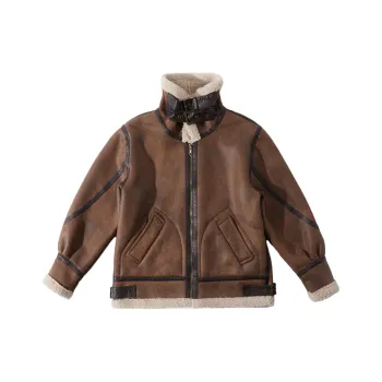 FOASIS Leather Jacket Unisex Brown