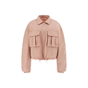 GUESS Cropped Coats Women's Rubber Pink