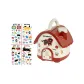Red Dopamine Dressing Piggy Bank+Sticker 1 Pc