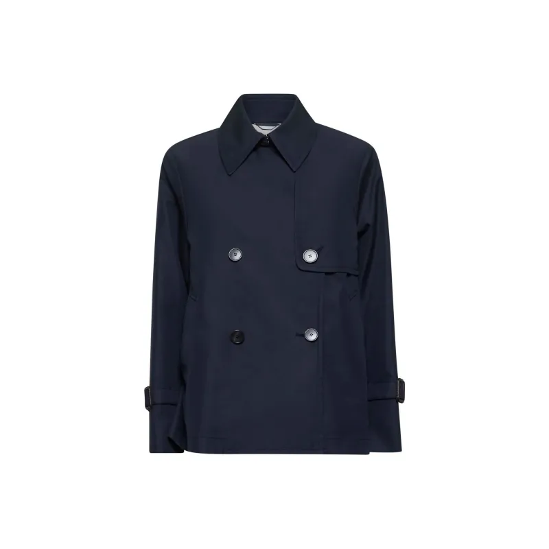 WEEKEND MaxMara Biglia Double Breasted Short Peacoat-0
