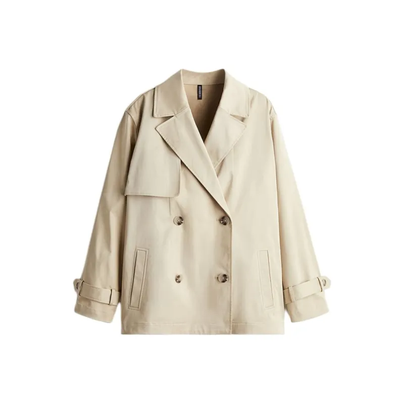 H&M Trench Coats Women's Beige-0