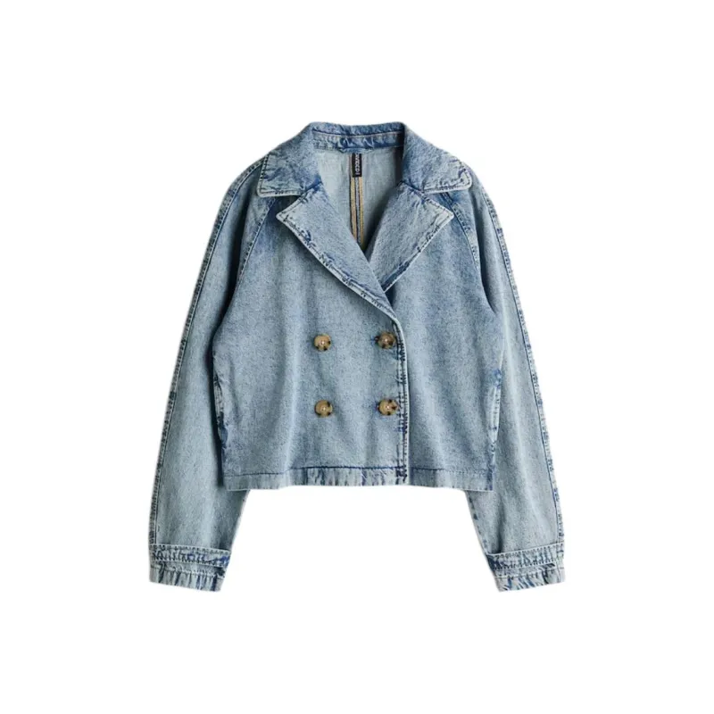 H&M Trench Coat Women's Light Blue-0