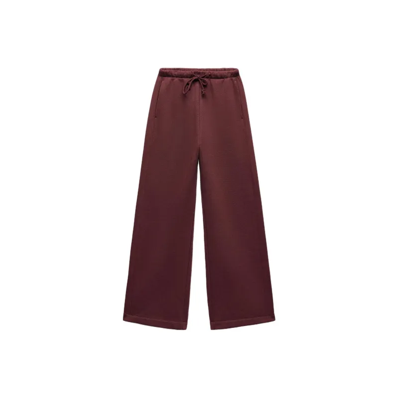 ZARA Casual Pants Women's Burgundy-0