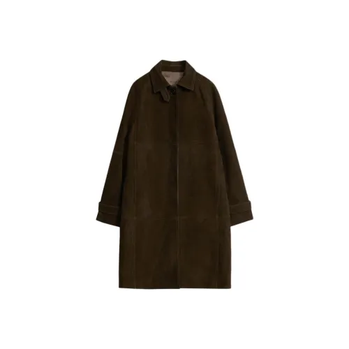 LETRANS Leather Jacket Women's Deer Velvet Brown