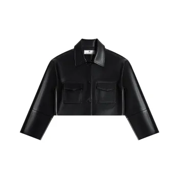 CALLED BACK Leather Jacket Women's Black