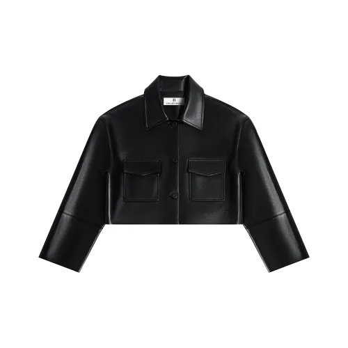 CALLED BACK Leather Jacket Women's Black