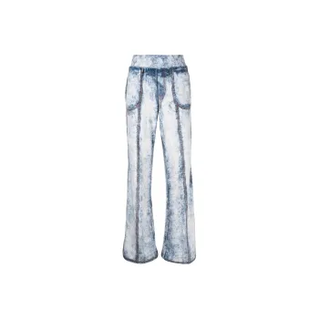 DIESEL Khan Logo Embroidered Straight Leg Jeans